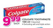 Colgate Toothpaste(Excluding Salt & Triple Action)-100ml