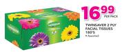 Twinsaver 2 Ply Facial Tissues-180's Per Pack
