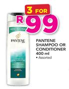 Pantene Shampoo Or Conditioner-3x400ml