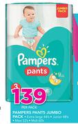 Pampers Pants Jumbo Pack(XL 44's/Junior 48's/Maxi 52's Or Midi 60's Pack)-Per Pack