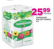 Twinsaver Roller Towels-4's Per Pack