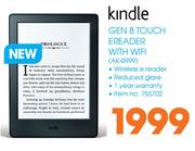 Kindle Gen 8 Touch E-Reader With WiFi AK-0999
