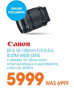 Canon EF-S 18-135mm F/3.5-5.6 IS STM Wide Lens