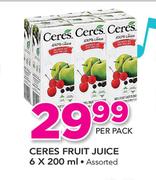 Ceres Fruit Juice-6X200ml