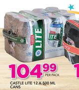Castle Lite Cans-12X500ml