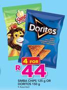 Simba Chips 125g Or Doritos 150g-For 4