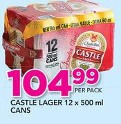Castle Lager Cans-12x500ml