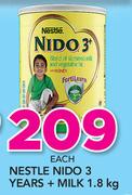 Nestle Nido 3 Years+ Milk-1.8Kg