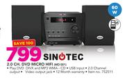 Sinotec 2.0 Ch DVD Micro HiFi MD001