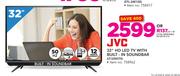JVC 32" HD LED TV With Built-In Soundbar LT-32N370