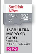 Sandisk 16GB Ultra Micro SD Card