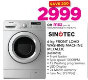 Sinotec 6Kg Front Load Washing Machine (Metallic) F601003S