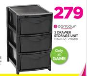 Contour 3 Drawer Storage Unit