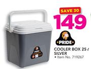 Pride 25Ltr Cooler Box Silver