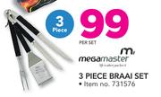 Megamaster 3 Piece Braai Set-Per Set