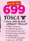 55cm ABS Black Upright Trolley-Each