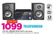 Telefunken 2.0 CH Micro DVD HiFi TMD-400/B