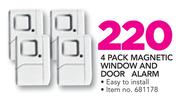 4 Pack Magnetic Window And Door Alarm