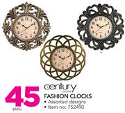 Century Fashion Clocks-Each