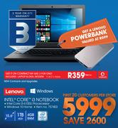 Lenovo Intel Core i3 Notebook With Free Lenovo Powerbank-On My Gig 3