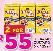 Ultramel Custard 6x125ml Pack-For 2 Packs