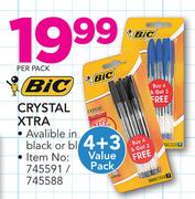 BIC Crystal Xtra 4+3 Value Pack-Per Pack