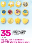 Surgical Steel Stud Earring-Per Pair