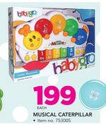 Babygro Musical Caterpillar-Each