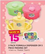 Baby Care 2 Pack Formula Dispenser Or 5 Piece Feeding Set-Each