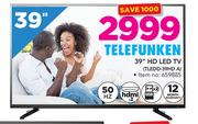 Telefunken 39" HD LED TV TLEDD-39HD A