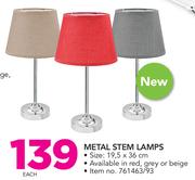 Metal Stem Lamps-Each