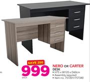 Nero Or Carter Desk-Each