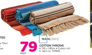 Mainstays Cotton Throws-Each