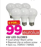 Eurolux 6W LED Globes-For 6