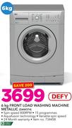 Defy 6kg Front Load Washing Machine Metallic DAW374