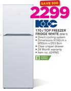 KIC 170Ltr Top Freezer Fridge White 518 1