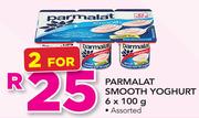 Parmalat Smooth Yoghurt 6x100g-For 2