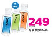 Lexar 3 Pack 16GB Triple Pack-Per Pack