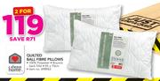 Always Home Quilted Ball Fibre Pillows-For 2