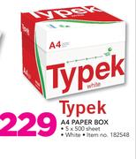Typek A4 White Paper Box-5x500 Sheets