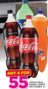 Coca Cola, Fanta, Sprite or Stoney-4x2Ltr