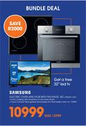 Samsung 65Ltr Electric Oven And Hob PKG011/FA With Free 32" LED TV