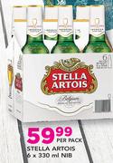 Stella Artois NIB-6 x 330ml Per Pack
