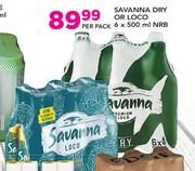 Savanna Dry Or Loco NRB-6 x 500ml Per Pack
