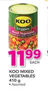 Koo Mixed Vegetables Assorted-410g Each
