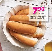 Marketside Hot Dog Rolls-6's Per Pack