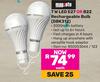 Magneto 7W LED E27 Or B22 Rechargeable Bulb DBK312-Each