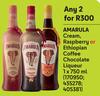 Amarula Cream Raspberry Or Ethiopian Coffee Chocolate Liqueur-For Any 2 x 750ml