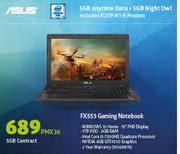 Asus FX553 Gaming Notebook-On 5GB Contract Including R209 WiFi Modem