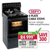 Defy 4 Plate Cable Stove